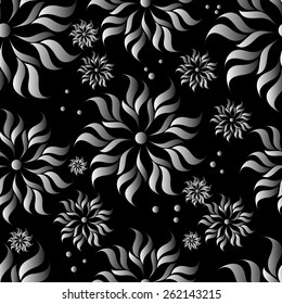Seamless Silver Floral