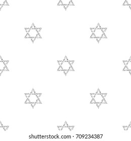 seamless silver glitter star pattern on white background