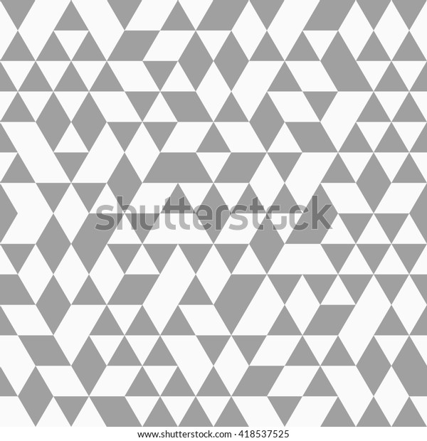 Seamless Silver Pattern Geometric Shapes Stock Vector (Royalty Free ...