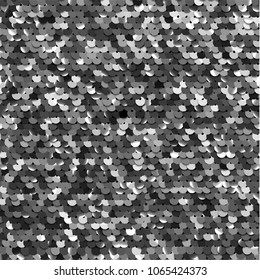Seamless silver texture of fabric with sequins - vector eps10