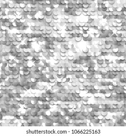 Seamless silver texture of fabric with sequins - vector eps10 svg