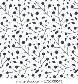 Seamless simple abstract floral pattern. Vector illustration.