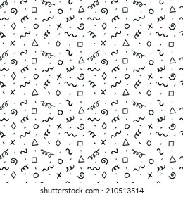 Seamless simple abstract pattern. Doodle hand drawn pattern