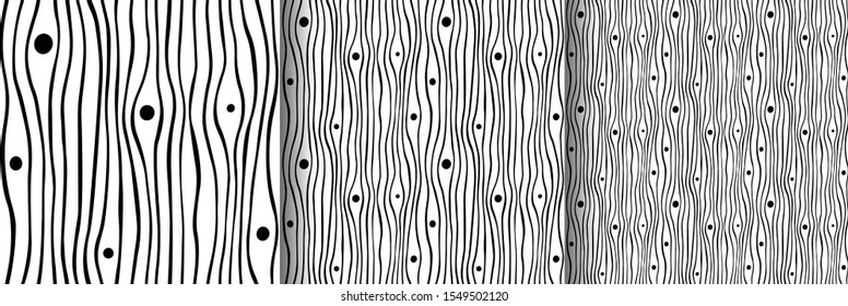 Seamless simple abstract texture with hand drawn black curves isolated on white background; Vector endless wavy pattern for decor, fabric print, gift wrap, invitations, wrapping paper or wallpaper