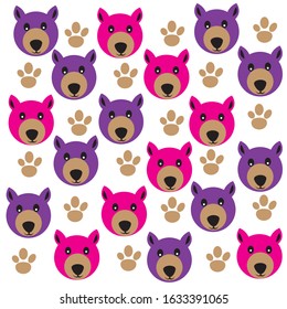 seamless simple animal vector design