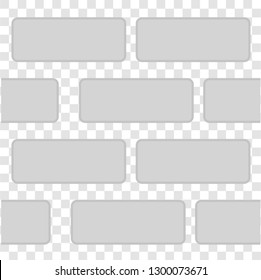 Seamless Simple Background Gray Brick Wall at transparent effect background
