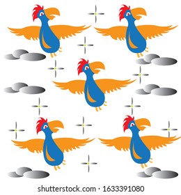 seamless simple bird vector design