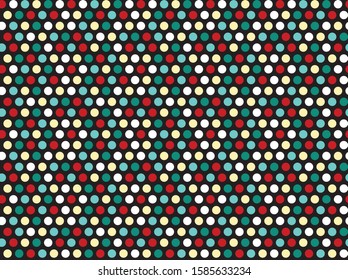Seamless simple circle pattern with black background