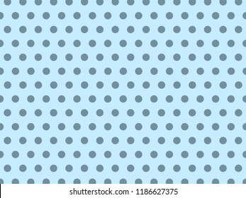 Seamless Simple circle polka dot fabric pattern background with light blue and midnight blue color vector feeling comfortable for eye and beautiful, used for any background or presentation decoration
