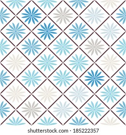 Seamless simple colorful floral pattern. Seamless background can be used for wallpaper, pattern fills, web page background, surface textures.