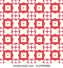 Seamless Simple Colorful Geometric Repeating Tile Pattern. Vector Illustration.