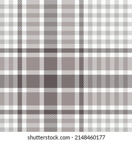 Seamless simple decorative tartan graphic for tablecloth, gift wrapping paper, flannel shirt, picnic, other modern spring summer autumn winter fashion textile print, soft gray brown and beige color