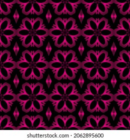 Seamless simple flowers Pattern. Abstract gradient texture designs can be used for backgrounds, motifs, textile, wallpapers, fabrics, gift wrapping, templates. Vector	