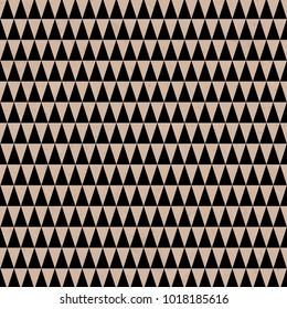 Seamless Simple Geometric Black Triangles Diagonal Brown Paper Structure Vector Pattern