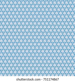 Seamless simple geometric hexagon continued two straps rounded weave vector pattern. Vector illustration for fabric, cards, invitations, wrapping paper, stationery and web backgrounds.