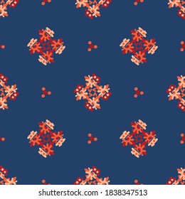 Seamless, simple, geometric pattern. Design for fabric, paper, textiles, ceramics, wallpaper. Vector graphic ornament.