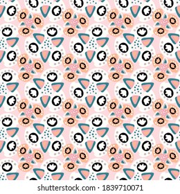 Seamless, simple, geometric pattern. Design for fabric, paper, textiles, ceramics, wallpaper. Vector graphic ornament.