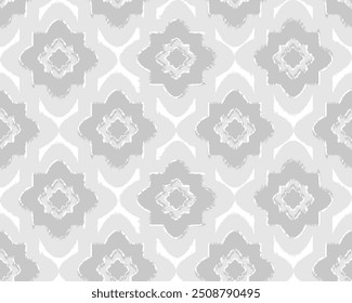 Sem emenda cinza simples, branco tipo ikat Geométrica repetição Telha textura Padrão fundo.