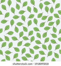 seamless simple leaf pattern suitable for background, wallpaper, fabric, etc