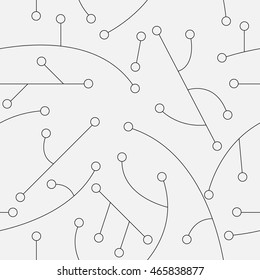 Seamless simple line and circle pattern.
