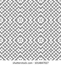 Seamless Simple Monochrome Geometric Repeating Tile Pattern. Vector Illustration.