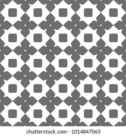Seamless Simple Monochrome Geometric Repeating Tile Pattern. Vector Illustration.