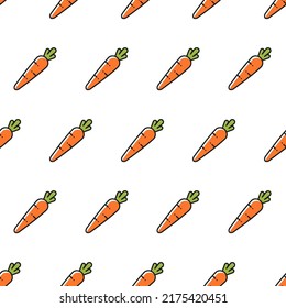 Seamless simple pattern with carrots.