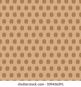 Seamless simple pattern with coffee beans.