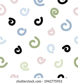 Seamless simple pattern. Color pattern on a white background. Vector illustration