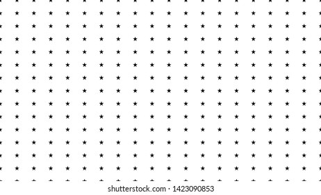 Seamless simple pattern of dotted black stars. Aspect ratio, full hd, 4K, for a widescreen display