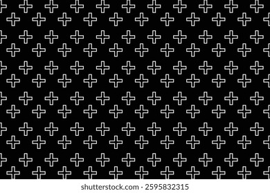Seamless simple pattern of dotted cross, plus sign. Seamless cross patterned texture for backgrounds grunge texture for design concepts. cross patterned eps 888.