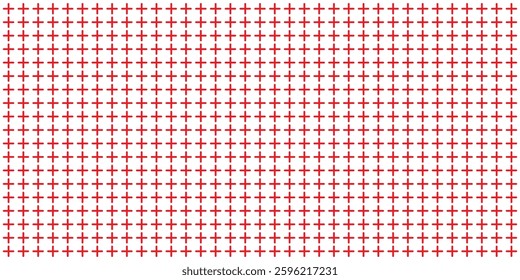 Seamless simple pattern of dotted cross, plus sign. Aspect ratio, full hd, 4K, for a widescreen display