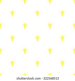Seamless simple pattern of lamps on a light background.