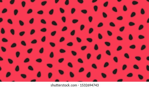 Seamless simple pattern, watermelon and seeds. Soft colors. For the design of clothing, linen, souvenirs, wrapping paper.