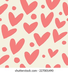 Seamless simple pattern with white hearts for your design. Background can be used for wallpapers, pattern fills, web page backgrounds,surface textures.