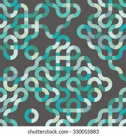 Seamless simple pattern winding colored lines