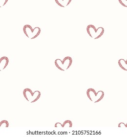 seamless simple pink heart glitter pattern background , wink pattern