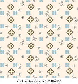 Seamless simple retro geometrical pattern of classic style