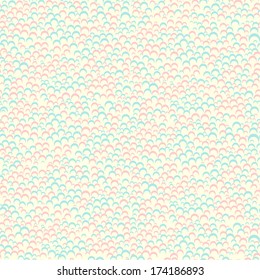 Seamless simple retro geometrical pattern of pastel colors