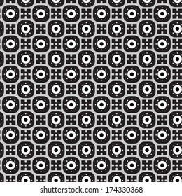 Seamless simple retro geometrical pattern of classic style