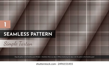 Patrón de tartán simple sin costuras. Textura tradicional escocesa. Tela de moda. Fondo textil. Vector EPS 10