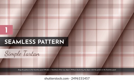 Seamless Simple Tartan Pattern. Traditional Scottish Texture. Fashionable Fabric. Textile Background. Vector eps 10