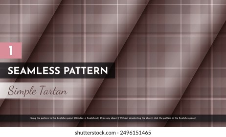 Patrón de tartán simple sin costuras. Textura tradicional escocesa. Tela de moda. Fondo textil. Vector EPS 10