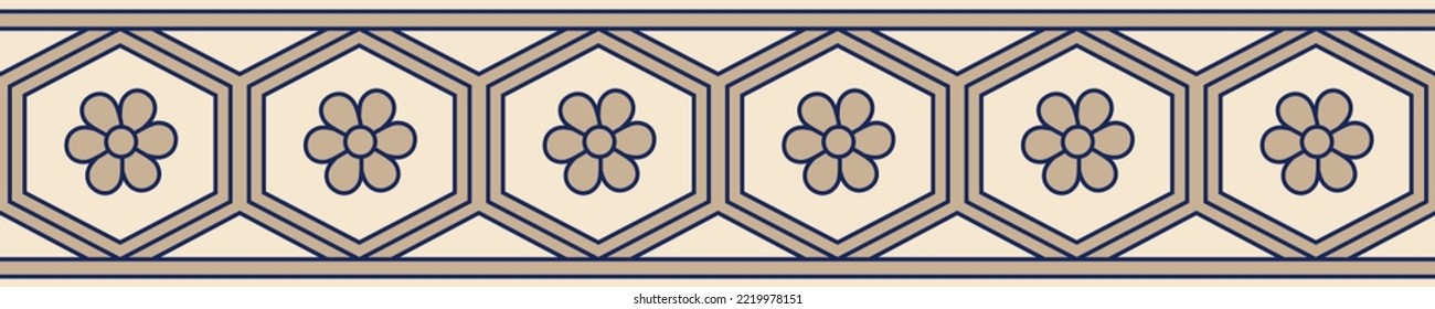 Seamless simple traditional pattern border