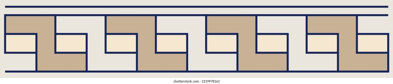 Seamless simple traditional pattern border