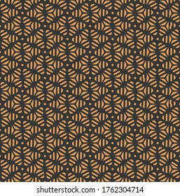 Seamless Simple Vector 1920 Repetition Pattern. Continuous Linear Graphic Twenties Texture Texture. Repeat Islamic Dark Shapes Pattern. Vintage Plexus Texture. 