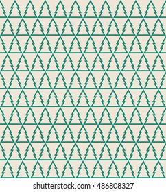seamless simple vector fir tree pattern.