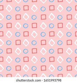 Seamless simple vector hand-drawn pattern