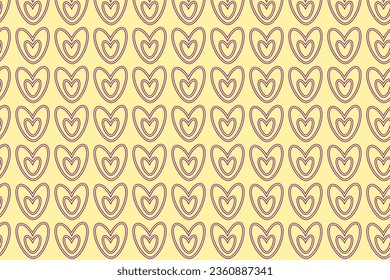 Seamless simple vector pattern with white red hearts yellow background for bedclothes clothes card wrapping paper textile card wallpaper Valentine day passion Couple concept Design nappking tablecloth