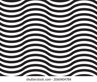 Seamless simple wave stripes ripple art pattern.
